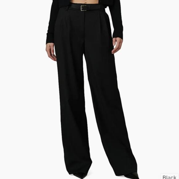 Joe's Jeans X Dani Michelle The Brody Wide Leg Trousers Black Size 6 Pants - Picture 1 of 9
